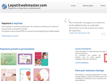 Tablet Screenshot of lepetitwebmaster.com